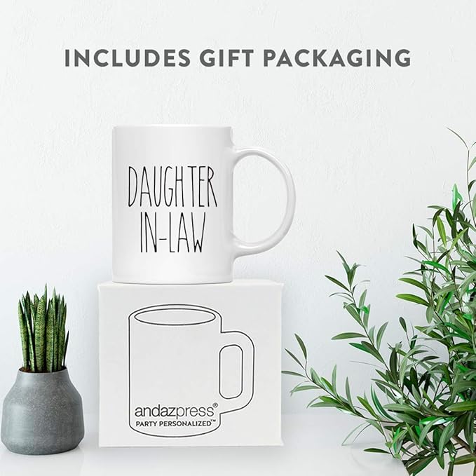 Andaz Press Simple Rustic Farmhouse Kitchen Decor 11oz. Ceramic Coffee Tea Mug Gift, Daughter-in-Law, 1-Pack, Birthday Christmas Gift Ideas for Family, Friends