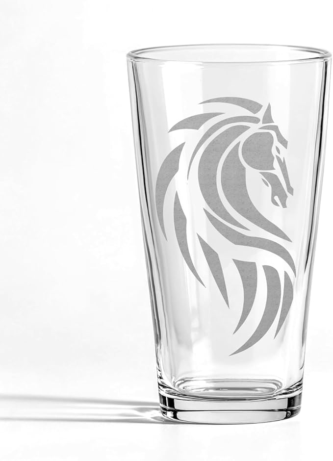 RIDER OF ROHAN Engraved 16oz Pint Glass | Inspired by Tolkien and Middle Earth | Great Christmas Gift Idea | Unique Elvish Dwarfs Orcs Wizard Fantasy Decor!