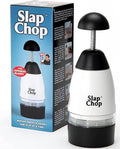 Slap Chop Original Japanese Stainless Steel Blades & Butterfly Opening Chopper - Manual Food Chopper for Salads & Vegetables - White