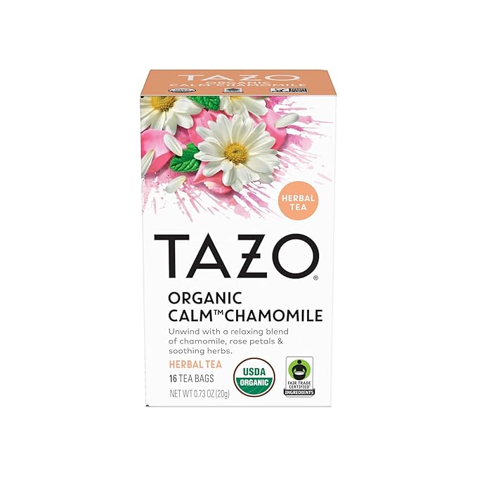 TAZO Tea Bags, Regenerative Organic Zen, Calm Chamomile & Herbal Organic Dream 16 CT (1ea) (Variety Pack)
