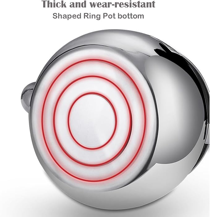 Tea kettle, Food Grade 304 Stainless Steel Tea Kettle for Stove top Whistling Teapot with Cool Touch Ergonomic Handle, Suitable for All Heat Sources(1.8L)