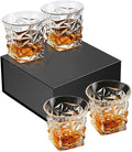 Creative Thickened Retro Beer Mug Set - 4 Pieces of 9.84 oz Hand-Blown Crystal Glass Whiskey and Beer Glasses in a Gift Box (set of 4)