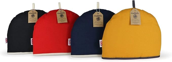 Muldale Large Tea Cozy for Teapot - Oxford Navy - Teapot Cover Insulated 100% Cotton Thick Wadding - Designed in England - Tea Cozies Covers - 1 to 6 Cup