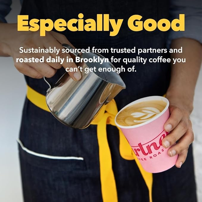 PARTNERS COFFEE ROASTERS - Whole Bean Coffee (Brooklyn - Medium Roast) 12oz - Versatile & Delicious Daily Brew - Milk Chocolate, Toffee, Dried Fruit - Whole Coffee Beans - Roasted in New York City