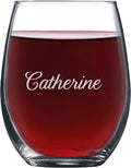 Lifetime Creations Personalized Stemless Wine Glass with Engraved Name - Bachelorette Party Favors, Bridesmaid Proposal Gift Glasses for Her, Made in USA (Holds 21 oz)
