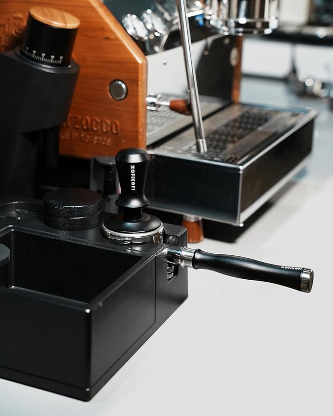 58mm Bottomless Portafilter For Gaggia, 2 Ears Flat Naked Portafilter Fits Gaggia Espresso Coffee Machines with Anodized Aluminum Handle, Stainless Steel Head,18g Filter Basket, Puck Screen Included