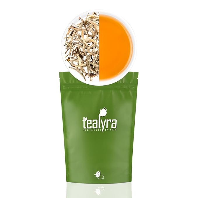 Tealyra - Luxury Jasmine Silver Needle White Losse Tea - Grown in Fujian China - Loose Leaf Tea - Caffeine Level Low - 110g (4-ounce)