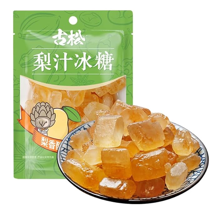 Yellow Rock Sugar(358g Each) | Natural Sweetener for Baking, Tea & Asian Cuisine | Healthy Sugar Alternative for Home Cook.黄冰糖 (Pear juice flavor)