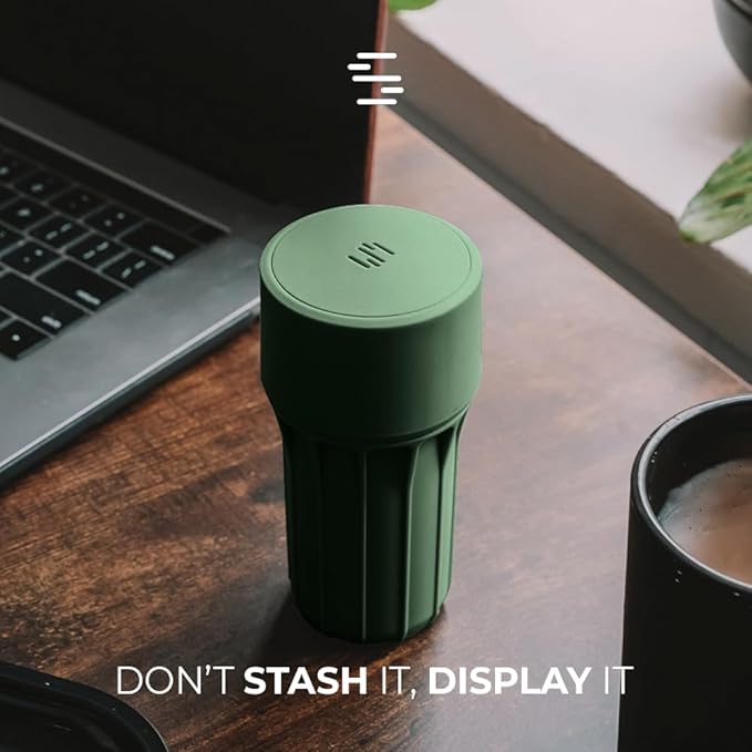 Staze Preserve Vacuum Sealed Storage Jars (148ml) | Patented Smell Proof Containers | Herb Storage & Food Storage Container with Protection -(MARSH)