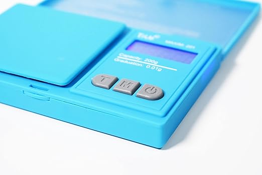 True 42 Maxim 201 Special Edition 200gx0.01g Precision Gram Scale for Jewelry/Food/Medicine Pocket Scale, Paisley 200g 0.01g (Cookies Blue)