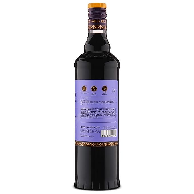 Liber & Co. Marion Blackberry Syrup - Craft Cocktail Mixer with Premium Oregon Marionberries - Perfect for Bramble Cocktails & Margaritas - Makes 50 Drinks (25.4 oz)