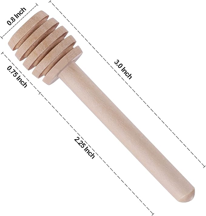150 Pcs Honey Dipper Sticks, 3 inch Mini Wooden Honeycomb Stick, Small Honey Spoons Stirrer Stick for Honey Jar Dispense Drizzle Honey and Wedding Party Favors Gift