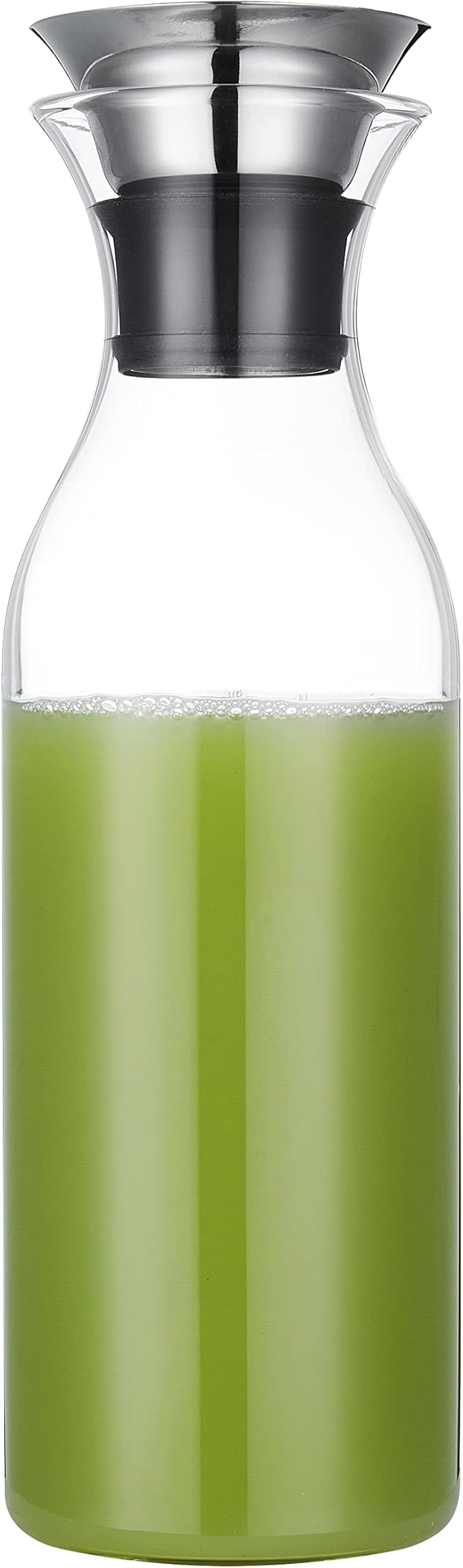 Karafu 50 Ounces/1.5 Liter Glass Carafe with Lid, Borosilicate Glass Pitcher for Hot/Cold Water, Ice Tea and Juice Beverage