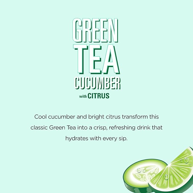 Green Tea with Cucumber and Citrus - Big Can, 22 Fl Oz (Pack of 12)