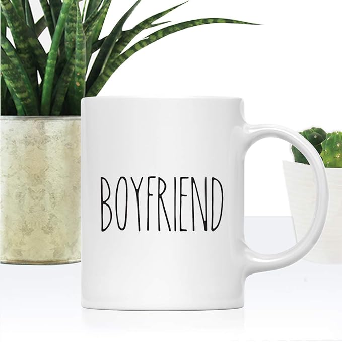 Andaz Press Simple Rustic Farmhouse Kitchen Decor 11oz. Ceramic Coffee Tea Mug Gift, Boyfriend, 1-Pack, Birthday Christmas Gift Ideas for Family, Friends