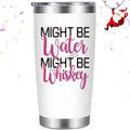 LiqCool Funny Tumblers for Women, 20 Oz Might Be Whiskey Tumbler, Wine Gifts for Women Mom Friend Sister, Funny Whiskey Glass, Wine Gifts for Christmas Birthday Mother's Day
