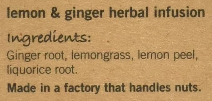 teapigs Lemon & Ginger Herbal Tea Bags Made With Whole Leaves (1 Pack of 15 Tea bags) (520)