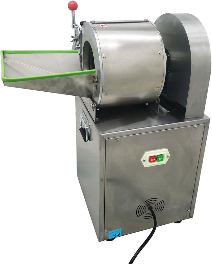 110V Commercial Vegetable Slicer, Adjustable Thickness 0.04-0.30’’, Electric Vegetable Chopper with Output 441-772 Lbs/h, Potatoes Onions Shredder, Stainless Steel