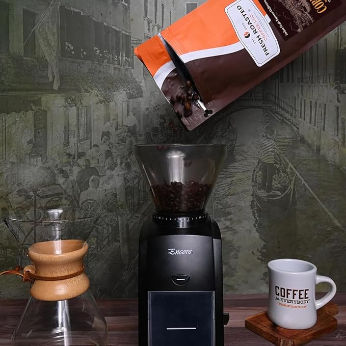 Fresh Roasted Coffee, Correggio Italian Craft Artisan Blend, 5 lb (80 oz), Dark Roast, Kosher, Ground