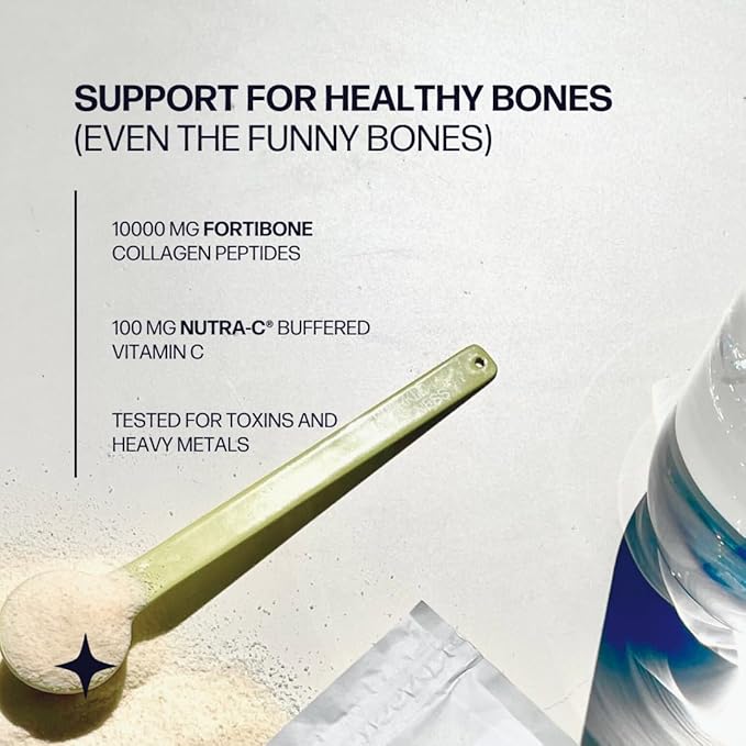Sparkle Wellness Bone Mineral Boost (Mixed Berry) [30 Serves] | Collagen Powder Supplement | FORTIBONE Bioactive Collagen Peptides and Buffered Vitamin C Nutra C | Bone Supplements