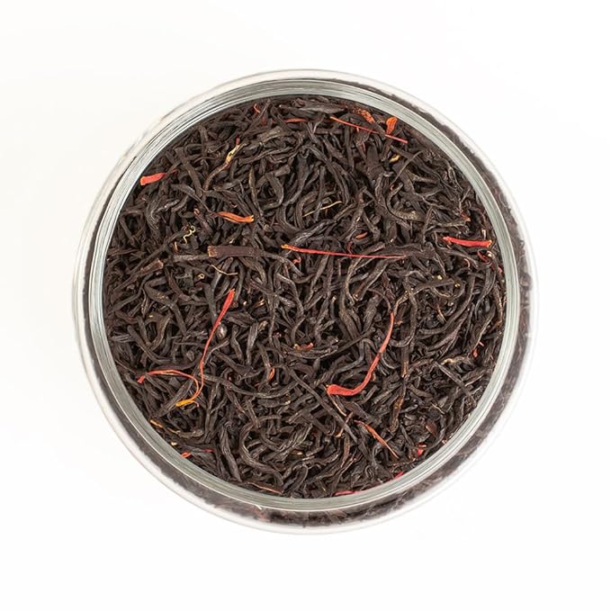 Eupherbia Saffron Black Tea, Handpicked, Highland Grown Whole Leaf Tea, Enriched with 3 Grams of Premium Saffron Threads, Brisk, Earthy, Aromatic, 227g (8 oz)