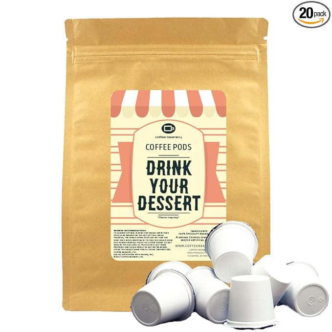 Drink Your Dessert Coffee Pod Flavored Coffee Sampler | 20ct | Light-Medium Roast