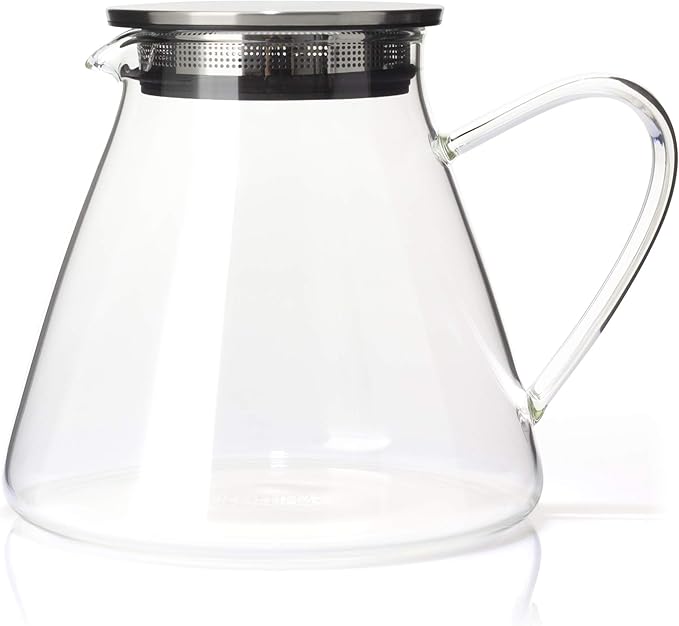 FORLIFE Fuji Glass Teapot with Filter Lid (32 ounces)