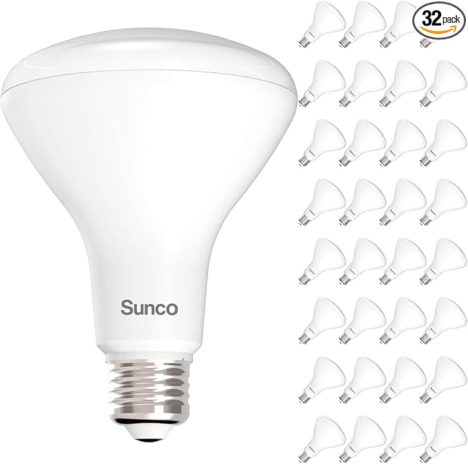 Sunco 32 Pack BR30 Light Bulbs LED, Recessed Can Light Bulbs, Indoor Flood Bulb, 850 LM, 11W (65W Equivalent), 5000K Daylight, Dimmable, E26 Base, for Home, Kitchen, Bedroom UL.