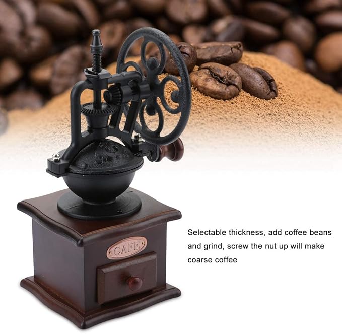 Vintage Style Manual Coffee Grinder, Manual Coffee Bean Grinder, Pepper Spice Hand Mill, Retro Design Coffee Bean Hand Grinder
