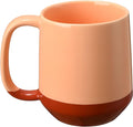 Miicol Ceramic Coffee Mug, 16 oz Large Coffee Cup, Tea Mug with Handle, Flat Bottom Mug for Men, Women, Office, Microwave and Dishwasher Safe, Multi-Color, Caramel Peach