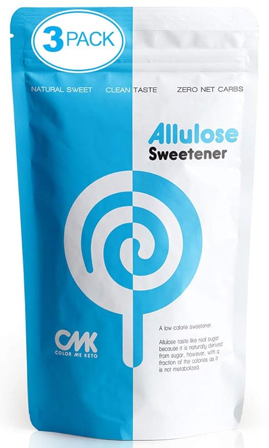 ALLULOSE Sweetener [3 PACK / 3 LBS] Zero Net Carb Keto Sugar - Natural Sugar Alternative - Low Calorie Sweetener - Made in the USA - Granular Powder (16oz, Pack of 3)