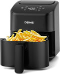 DEIME Air Fryer, Small Digital 2.8 Qt Airfryer Space Saving Compact, Bake, Reheat, Roasts for Quick Easy Meals, Mini Compact & Quiet, Nonstick & Dishwasher Safe Basket (Black)