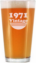 Vintage 1971 Pint Glass for Beer - 54th Birthday Gifts for Men or Women Turning 54 - Fun Bday Party Decor - 16 oz