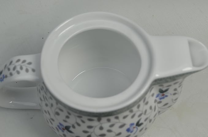 Porcelain Teapot 500ml Kettle with Removable Stainless Steel Infuser (Flower)