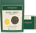 VAHDAM, Earl Grey Citrus Green Tea Loose Leaf (50+ Cups, 3.5 oz) Loose Leaf Earl Grey Green Tea With Pure Bergamot Oil | High Elevation Grown | Vacuum Sealed for Freshness