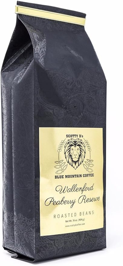 Scotty D's Jamaican Coffee- Wallenford Peaberry Reserve- 16 oz. (100% Blue Mountain Coffee)