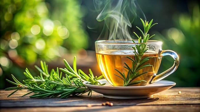 Fresh Rosemary Leaf Tea from the USA – 100% Pure, Wild-Harvested Herbal Loose-Leaf Tea, Caffeine-Free, No Additives, Grown and Packed in the USA (1/2oz)