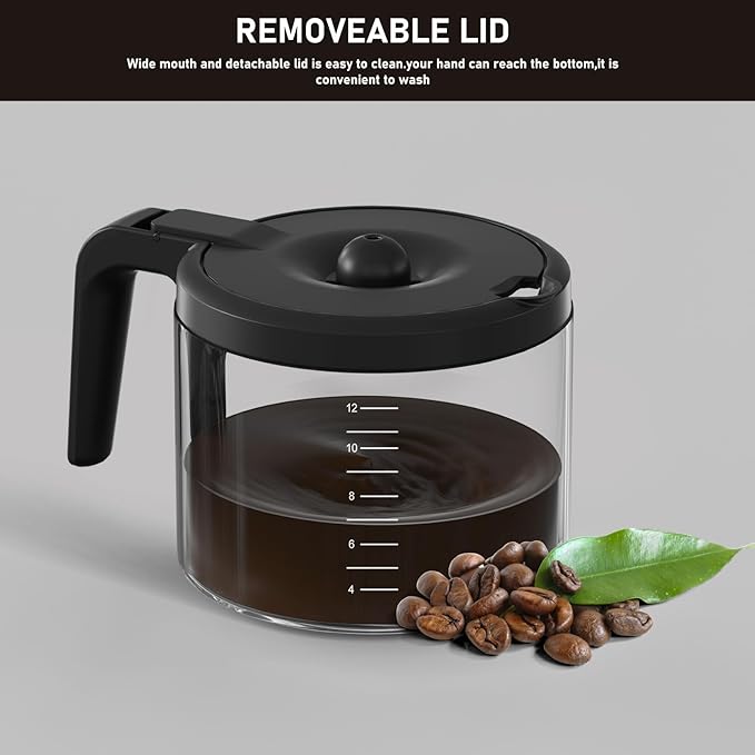 12-Cups Coffee Pot Replacement Compatible with Keurig 5000 K-Duo Essentials & K-Duo Essentials Hot & Cold Brewer Models (NOT Fit K-DUO 5100 Single Server Model)