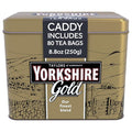 Yorkshire Tea, Gold, 80 Teabags, Gift Tin Caddy, Premium Blend, Rich, Smooth, and Satisfying, Classic British Breakfast Blend, Caffeinated, Enjoy Hot with Milk, 80 Teabags