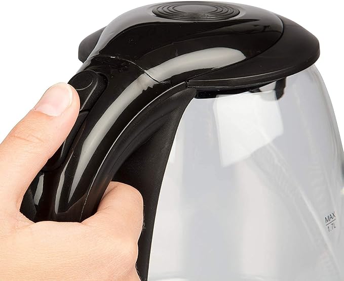 Electric Water Tea Kettle (1.7Liters) -Fast Heating w Auto Shut-Off, Boil-Dry Protection & Cool Touch Handle- Non Slip 360° Rotary Base -30" Cord Wraps into Base for Easy Storage & Cordless Serving