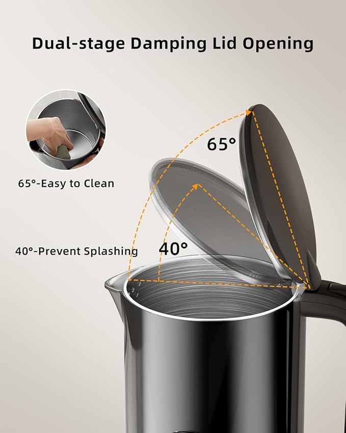 Electric Kettle with Temperature Control, 1.7L Cordless Kettle with 5 Presets, 2H Keep Warm, 304 Stainless Steel, BPA-Free, for Tea, Coffee & Baby Formula, Black