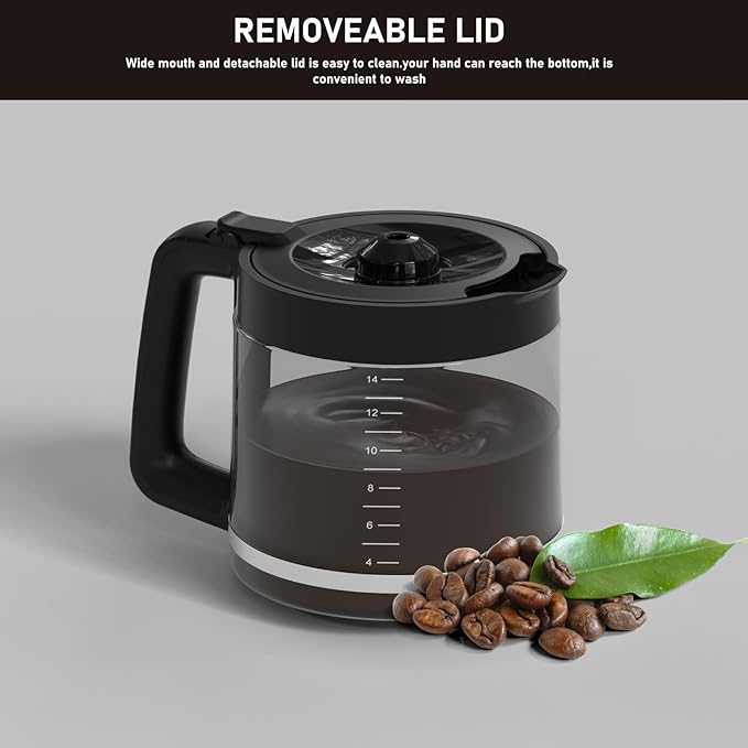 14-Cup Coffee Pot Replacement Carafe Compatible with Mr. Coffee 14-Cup Programmable Coffee Maker, Model #: BVMC-PC14-CARAFE. 1 Pack
