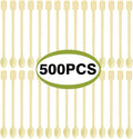 Coffee Spoon 500 PCS Disposable Tiny Coffee Tea Spoon Beige Plastic Stir Cocktail Sticks Mini Tea Stirrer