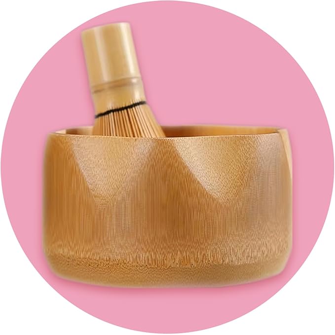 BAMBOO MATCHA WHISK SET. Ceremonial matcha kit with bowl and whisk, BAMBOO whisk holder former, powder scoop & spoon to prepare an exquisite matcha. Tea set for Christmas, Birthdays & Mom