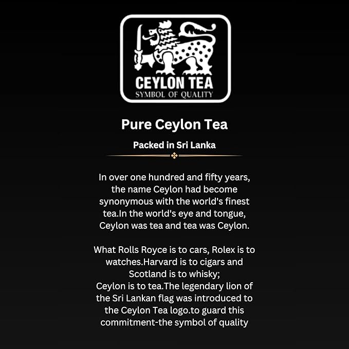 Kapruka 100% Pure Ceylon Black Tea | 100 Tea Bags Individually Wrapped - Fresh High Grown Tea Bags | Sri Lanka Tea – Premium Hand-Picked, High-Altitude Leaves for Bold, Rich Flavor – Authentic Sri Lankan Tea