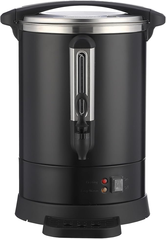 Commercial Coffee Urn,100 Cup 3.7Gal/14L Stainless Steel Coffee Maker - Large Capacity Hot Water Dispenser for Buffet, Catering, Wedding, Church, Event, Double Wall Insulated
