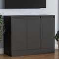 Buffet Cabinet with Storage, Coffee Bar Cabinet with 3 Doors and Adjustable Shelf, Modern Kitchen Buffet Sideboard for Living Room, Kitchen, Black