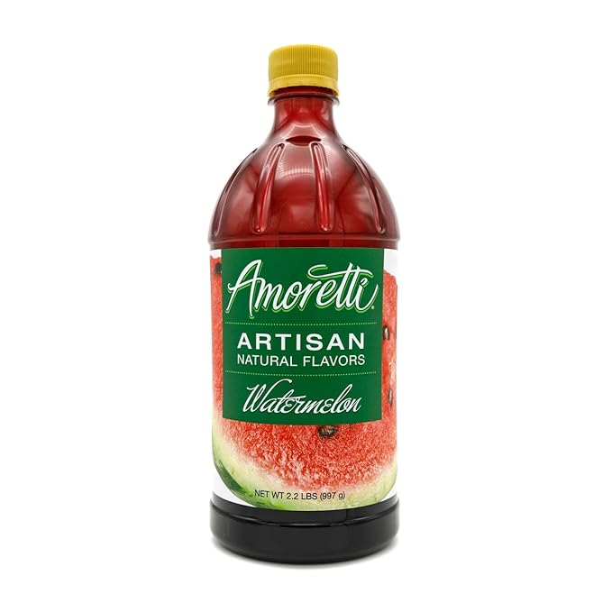 Amoretti - Natural Watermelon Artisan Flavor Paste, 2.2 lbs, Perfect For Ice Cream, Beverages, Cakes, and more, Preservative Free, Vegan, Gluten Free, No Artificial Sweeteners, Highly Concentrated