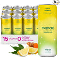 Moment Botanical Soda Soft Drink (Shark Tank) - SPARKLING Non Alcoholic Drinks | Lemon Turmeric | | L-Theanine & Ashwagandha for Calm & Clarity | 0 Added Sugar 0 Caffeine | 12-pack