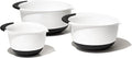 OXO Good Grips 3- Piece Plastic Mixing Bowl Set, 2500 ml,White/Black
